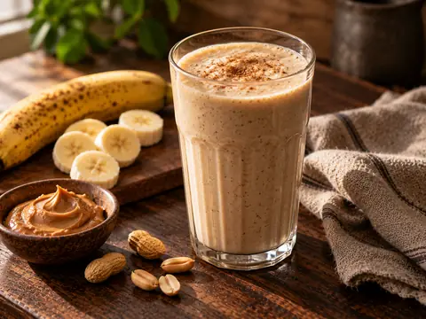 Batido de plátano y cacahuete con marihuana