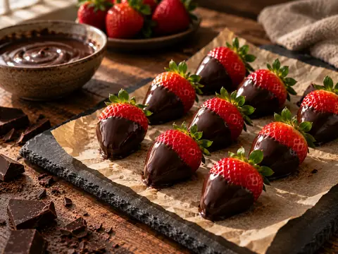 Fresas bañadas en chocolate con marihuana