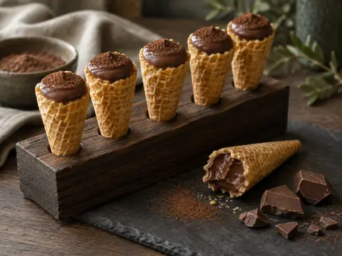 Conos de chocolate con marihuana